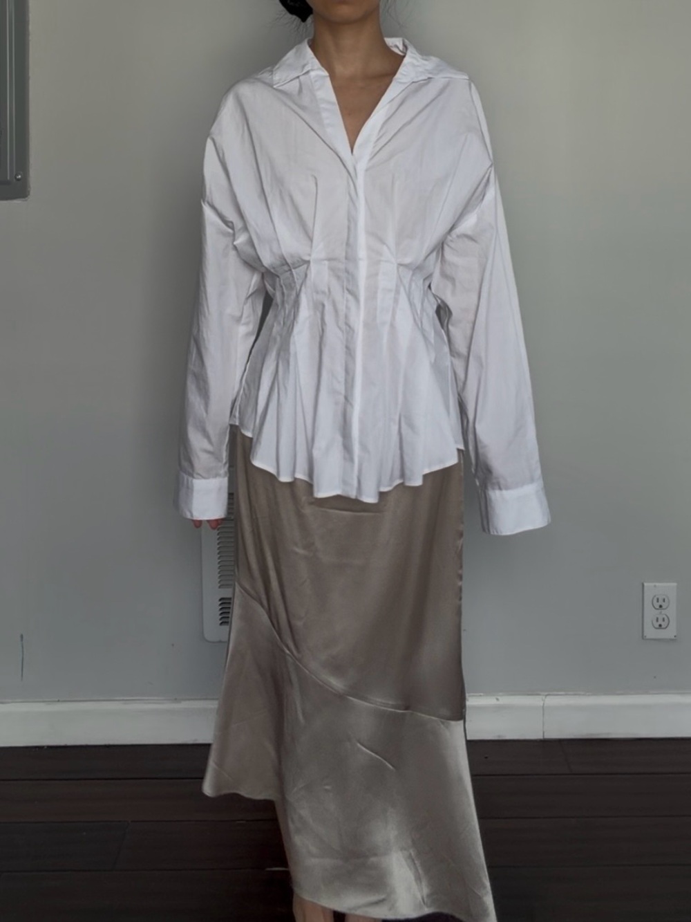 ZW COLLECTION PLEATED SHIRT